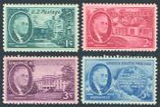 Franklin Delano Roosevelt Mint Set of 4 Stamps United States, 1945